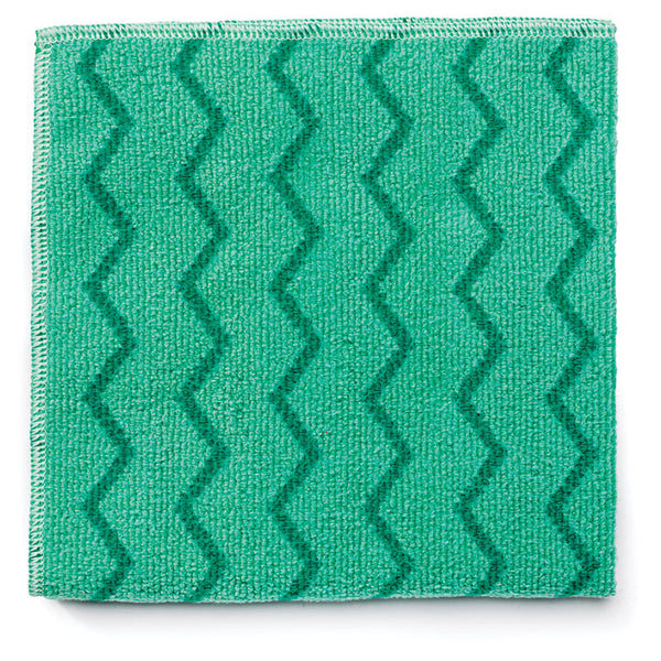 Rubbermaid® Commercial Reusable Cleaning Cloths, Microfiber, 16 x 16, Green, 12/Carton (RCPQ620) Box of 12