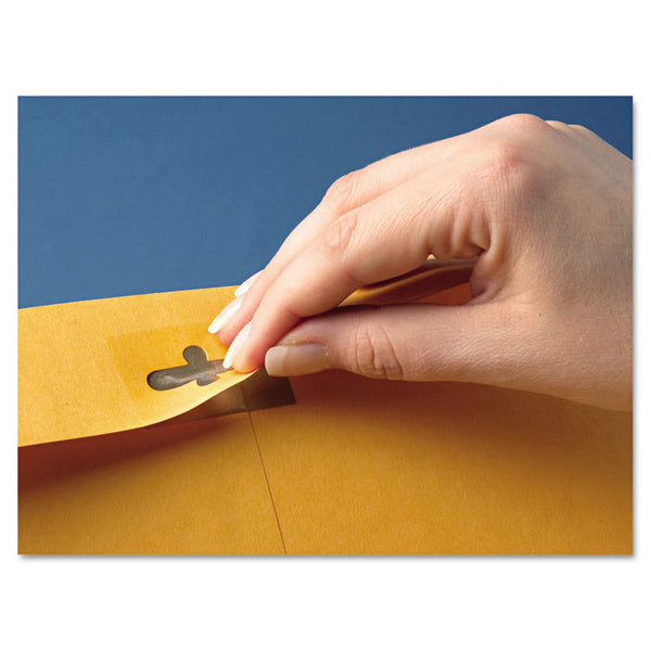 Quality Park™ Postage Saving ClearClasp Kraft Envelope, #90, Cheese Blade Flap, ClearClasp Closure, 9 x 12, Brown Kraft, 100/Box (QUA43568) Box of 100