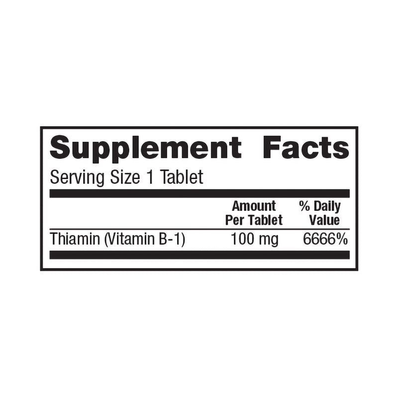 Geri-Care® Vitamin Supplement Vitamin B1 100 mg Strength Tablet 100 per Bottle (774606_BT) 1/BT