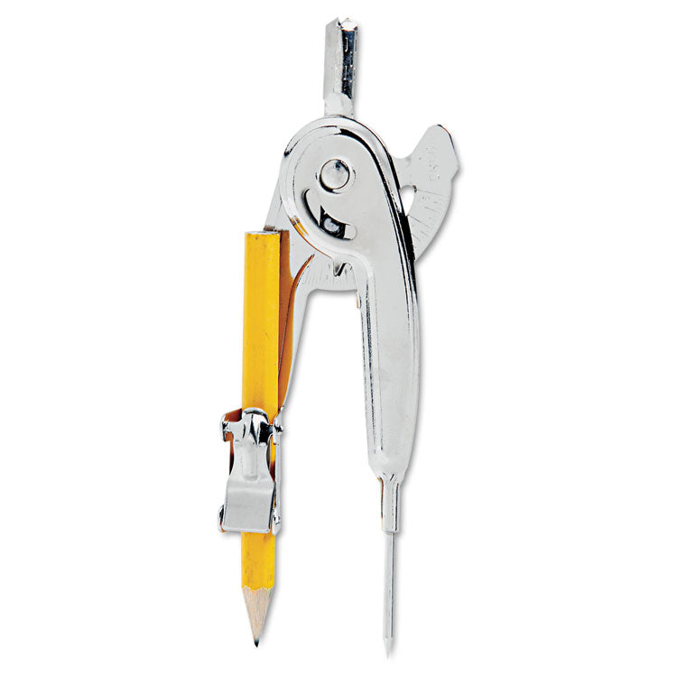 Charles Leonard Ball Bearing Compass with Traditional Pointed Tip, 12" Maximum Diameter, Metal, Dozen (LEO77360) 1 Dozen