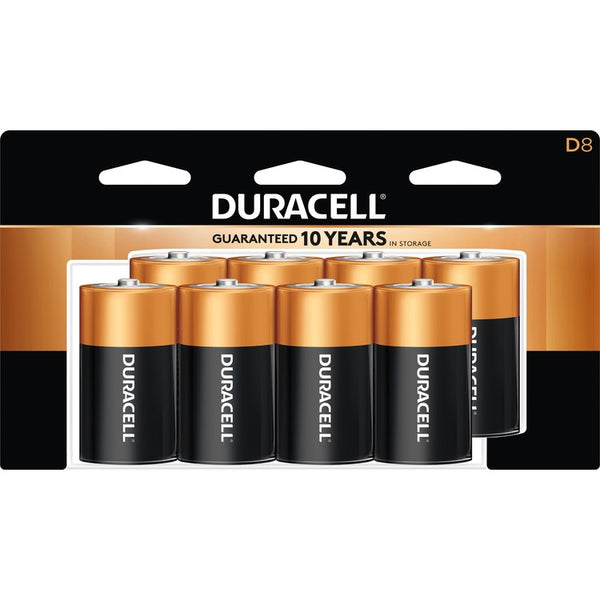 Duracell CopperTop Alkaline D Batteries, 8/Pack (DURMN13RT8Z) Pack of 8