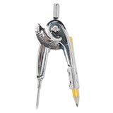 Charles Leonard Ball Bearing Compass with Traditional Pointed Tip, 12" Maximum Diameter, Metal, Dozen (LEO77360) 1 Dozen