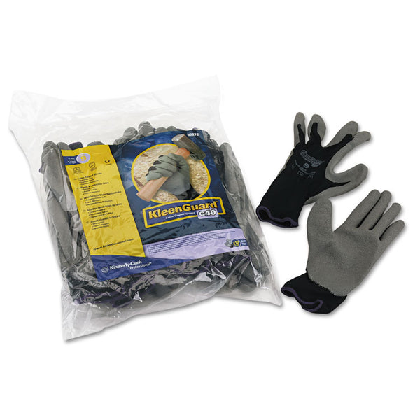 KleenGuard™ G40 Latex Coated Poly-Cotton Gloves, 250 mm Length, Large/Size 9, Gray, 12 Pairs (KCC97272)