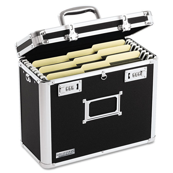 Vaultz® Locking File Chest, Letter Files, 13.75" x 7.25" x 12.25", Black (IDEVZ01187)