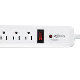 Innovera® Surge Protector, 6 AC Outlets, 4 ft Cord, 540 J, White (IVR71652) Each