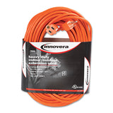 Innovera® Indoor/Outdoor Extension Cord, 100 ft, 10 A, Orange (IVR72200)