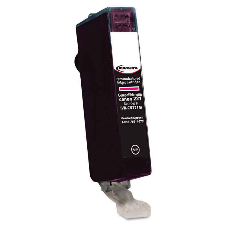 Innovera® Remanufactured Magenta Ink, Replacement for CLI-221M (2948B001), 530 Page-Yield (IVRCNCLI221M) Each