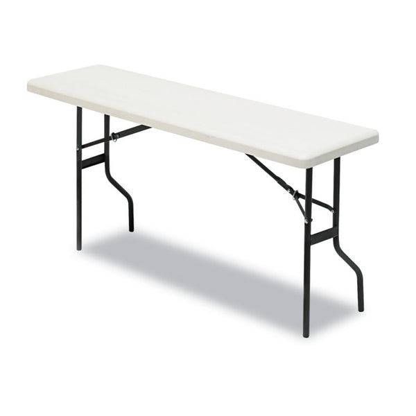 Iceberg IndestrucTable Classic Folding Table, Rectangular, 60" x 18" x 29", Platinum (ICE65353) Each