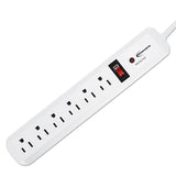 Innovera® Surge Protector, 6 AC Outlets, 4 ft Cord, 540 J, White (IVR71652)