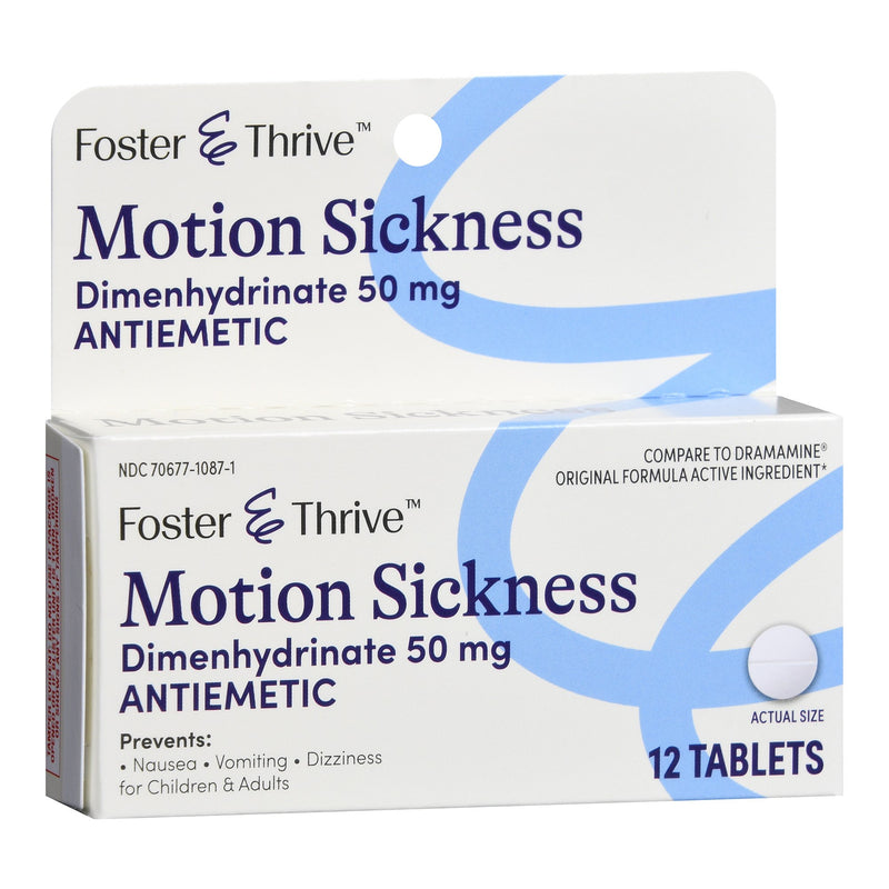 Foster & Thrive™ Nausea Relief 50 mg Strength Tablet 12 per Box (1235083_BX) 1/BX