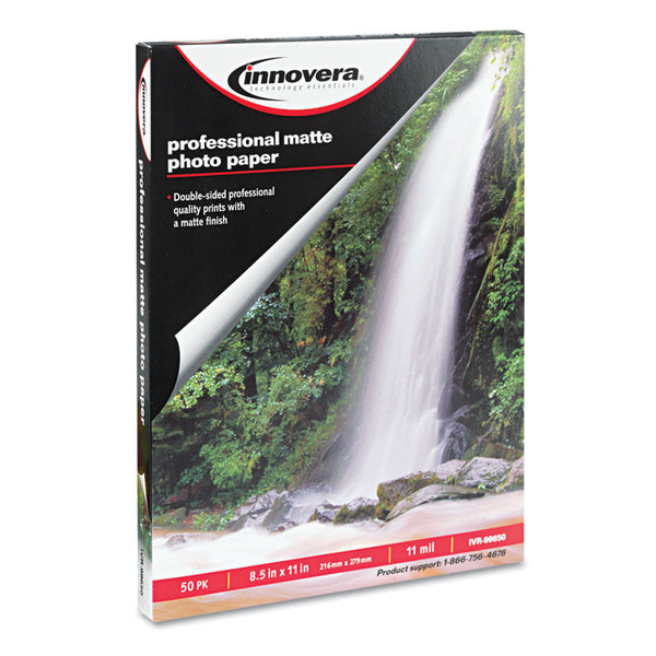 Innovera® Heavyweight Photo Paper, 11 mil, 8.5 x 11, Matte White, 50/Pack (IVR99650)