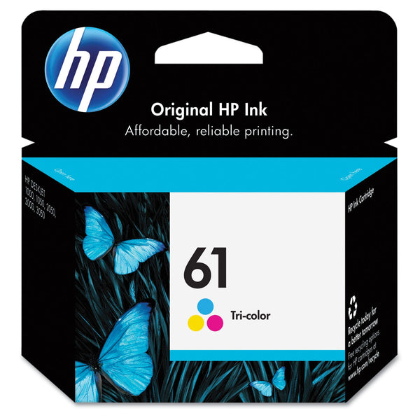 HP HP 61, (CH562WN) Tri-Color Original Ink Cartridge (HEWCH562WN)