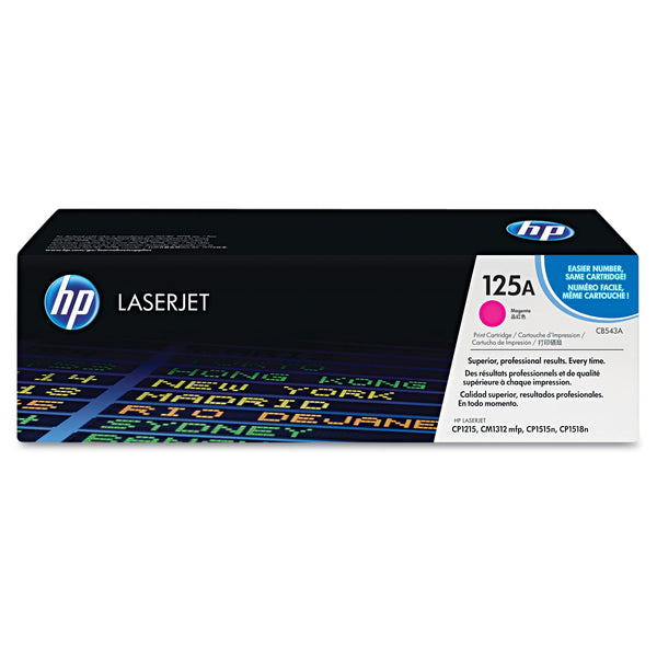 HP HP 125A, (CB543A) Magenta Original LaserJet Toner Cartridge (HEWCB543A)