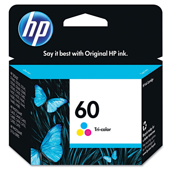 HP HP 60, (CC643WN) Tri-Color Original Ink Cartridge (HEWCC643WN)