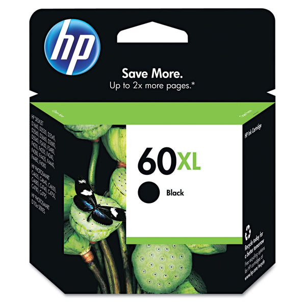 HP HP 60XL, (CC641WN) High-Yield Black Original Ink Cartridge (HEWCC641WN)