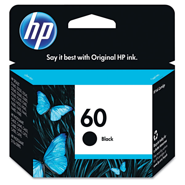 HP HP 60, (CC640WN) Black Original Ink Cartridge (HEWCC640WN)