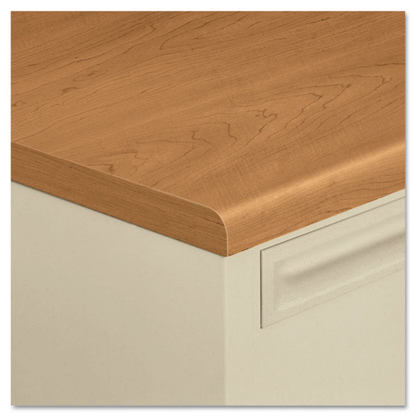 HON® 38000 Series Left Pedestal Desk, 72" x 36" x 29.5", Harvest/Putty (HON38294LCL)