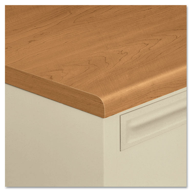 HON® 38000 Series Left Pedestal Desk, 72" x 36" x 29.5", Harvest/Putty (HON38294LCL) Each