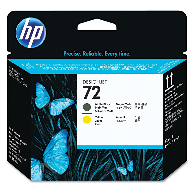 HP HP 72, (C9384A) Matte Black/Yellow Printhead (HEWC9384A) Each