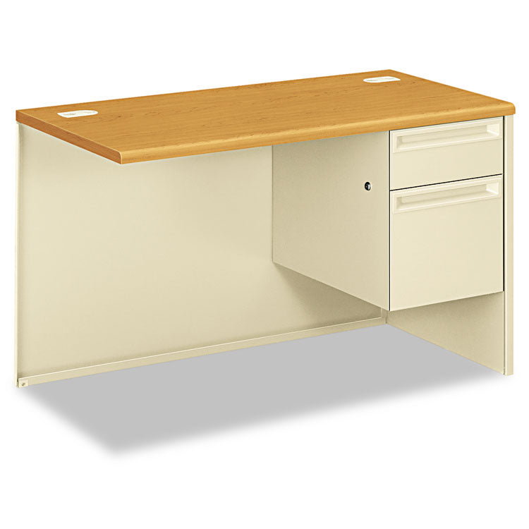 HON® 38000 Series Flush Return, Right, 48w x 24d x 29.5h, Harvest/Putty (HON38215RCL) Each