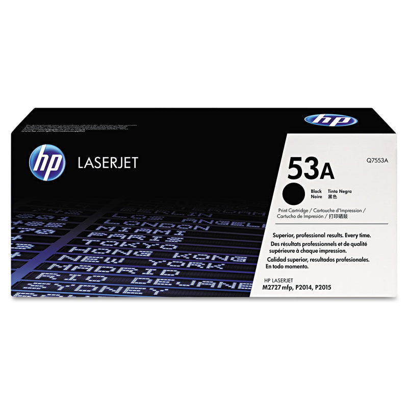 HP HP 53A, (Q7553A) Black Original LaserJet Toner Cartridge (HEWQ7553A) Each