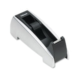 Fellowes® Office Suites Desktop Tape Dispenser, Heavy Base, 1" Core, Plastic, Black/Silver (FEL8032701)