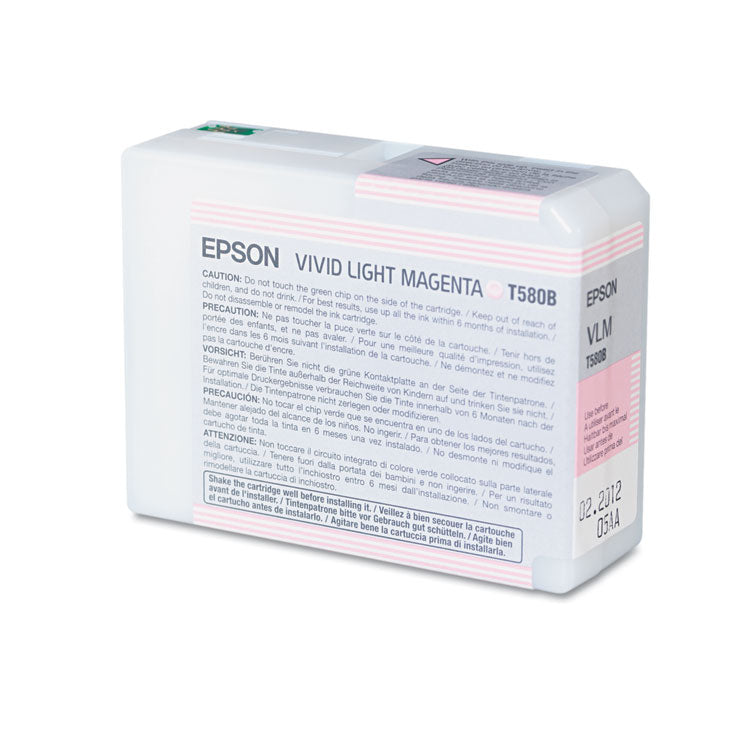 Epson® T580B00 UltraChrome K3 Ink, Vivid Light Magenta (EPST580B00)