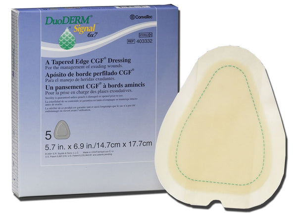 DuoDERM® Signal® Hydrocolloid Dressing 6 X 7 Inch Triangle (426731_EA) 1/EA