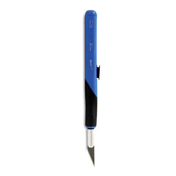 X-ACTO® Retract-A-Blade Knife, #11 Blade, 5.25" Plastic Handle, Blue/Black (EPIX3204) Each