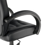 Alera® Alera Strada Series High-Back Swivel/Tilt Top-Grain Leather Chair, Supports Up to 275 lb, 17.91" to 21.85" Seat Height, Black (ALESR41LS10B)