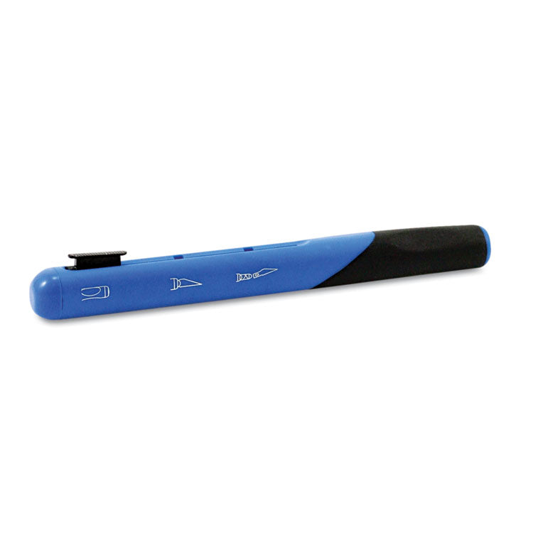 X-ACTO® Retract-A-Blade Knife, #11 Blade, 5.25" Plastic Handle, Blue/Black (EPIX3204) Each