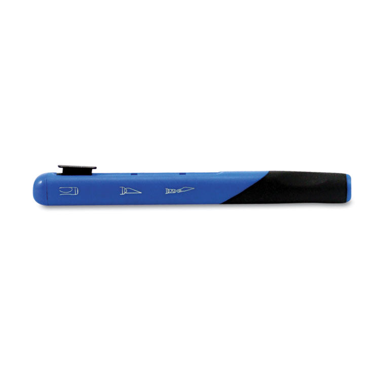 X-ACTO® Retract-A-Blade Knife, #11 Blade, 5.25" Plastic Handle, Blue/Black (EPIX3204) Each