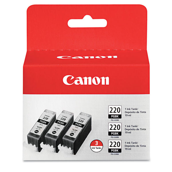 Canon® 2945B004 (PGI-220) Ink, Black, 3/Pack (CNM2945B004)