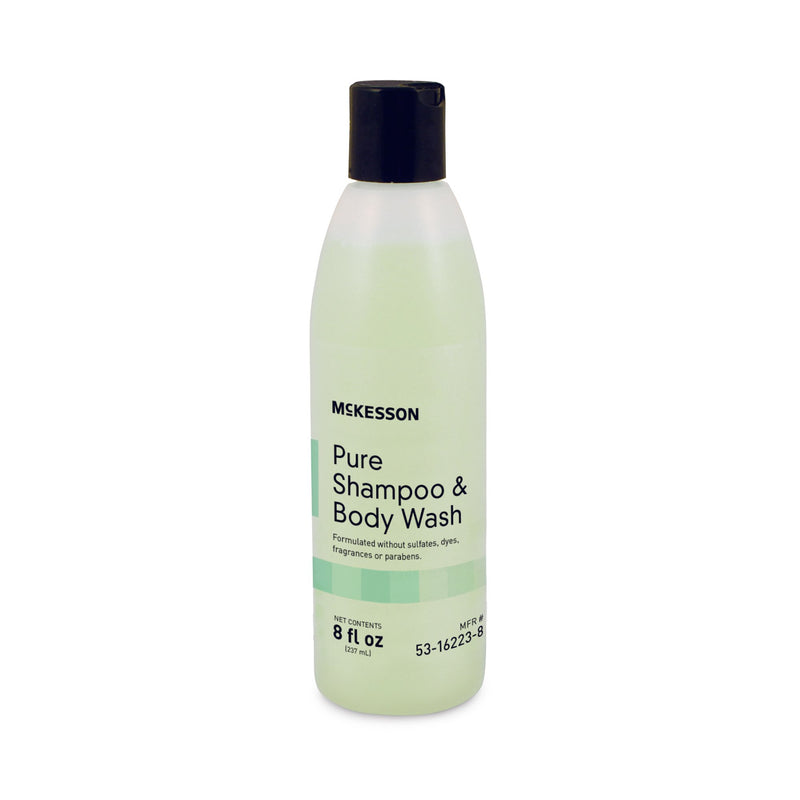 McKesson Pure Shampoo and Body Wash 8 oz. Flip Top Bottle Unscented (1081635_CS) 48/CS