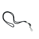 Champion Sports Lanyard, Metal J-Hook Fastener, 20" Long, Black, 12/Pack (CSI126BLK) Pack of 12