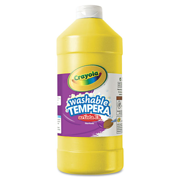 Crayola® Artista II Washable Tempera Paint, Yellow, 32 oz Bottle (CYO543132034)