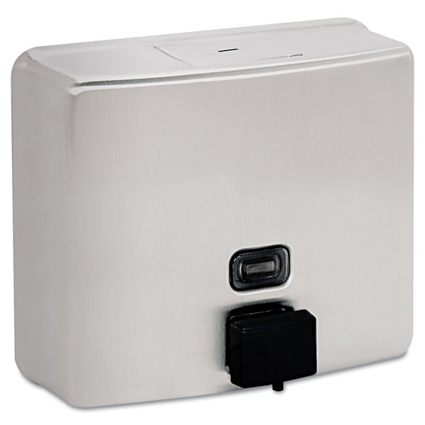 Bobrick ConturaSeries Surface-Mounted Liquid Soap Dispenser, 40 oz, 7 x 3.31 x 6.13, Stainless Steel Satin (BOB4112)