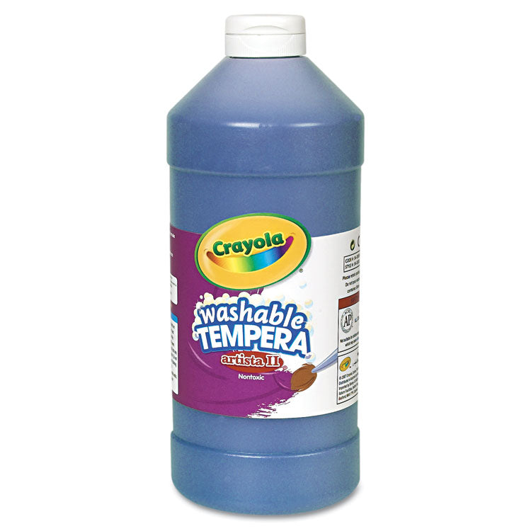 Crayola® Artista II Washable Tempera Paint, Blue, 32 oz Bottle (CYO543132042) Each