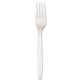 Boardwalk® Mediumweight Polystyrene Cutlery, Fork, White, 100/Box (BWKFORKMWPSBX)