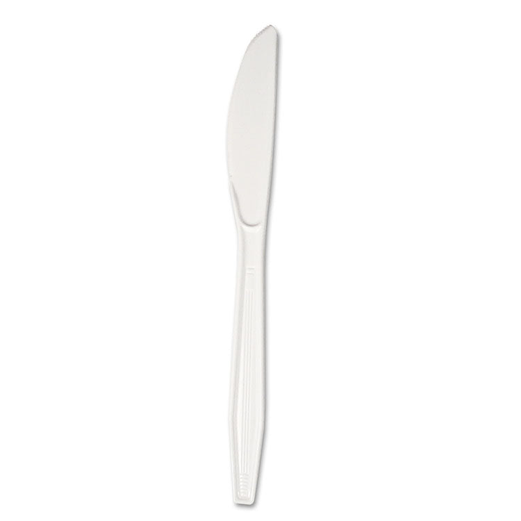 Boardwalk® Heavyweight Polystyrene Cutlery, Knife, White, 1000/Carton (BWKKNIFEHW)