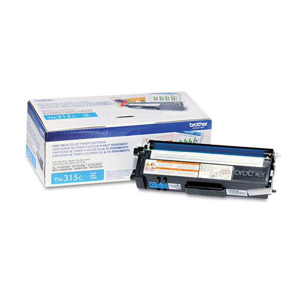 Brother TN315C High-Yield Toner, 3,500 Page-Yield, Cyan (BRTTN315C)