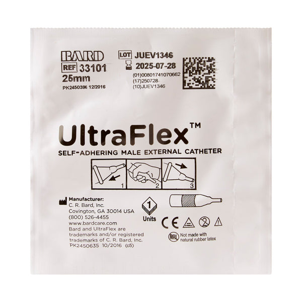 UltraFlex® Male External Catheter Self-Adhesive Seal Silicone Small (578102_BX) 100/BX