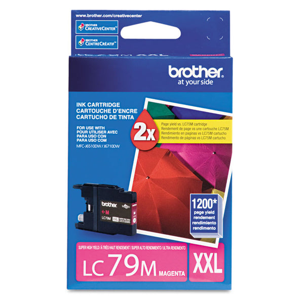 Brother LC79M Innobella Super High-Yield Ink, 1,200 Page-Yield, Magenta (BRTLC79M)