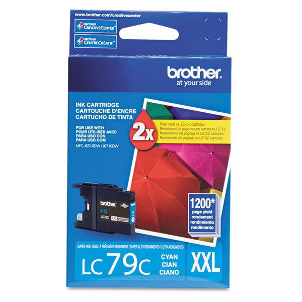 Brother LC79C Innobella Super High-Yield Ink, 1,200 Page-Yield, Cyan (BRTLC79C)