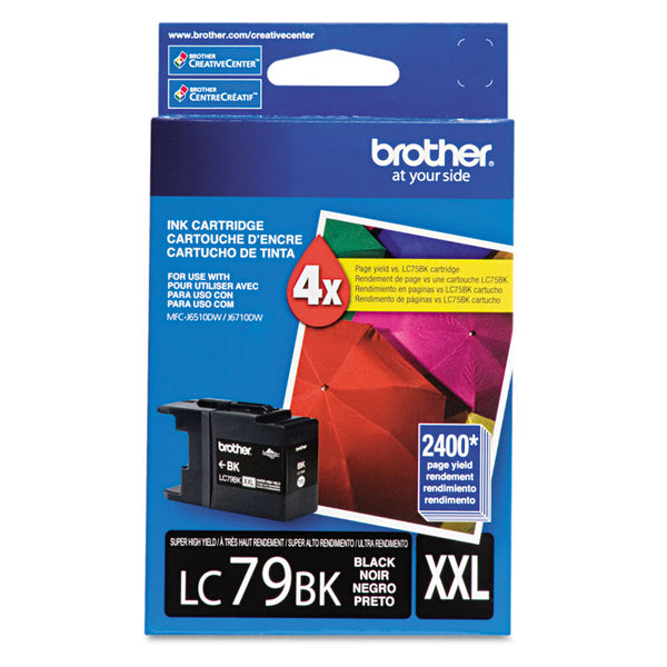 Brother LC79BK Innobella Super High-Yield Ink, 2,400 Page-Yield, Black (BRTLC79BK)