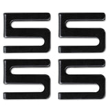 Alera® Wire Shelving S Hooks, Metal, Black, 4 Hooks/Pack (ALESW59SHBL)