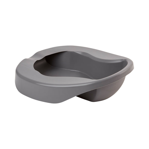 McKesson Pontoon Bedpan Graphite 2 Quart / 1893 mL (1028131_CS) 20/CS