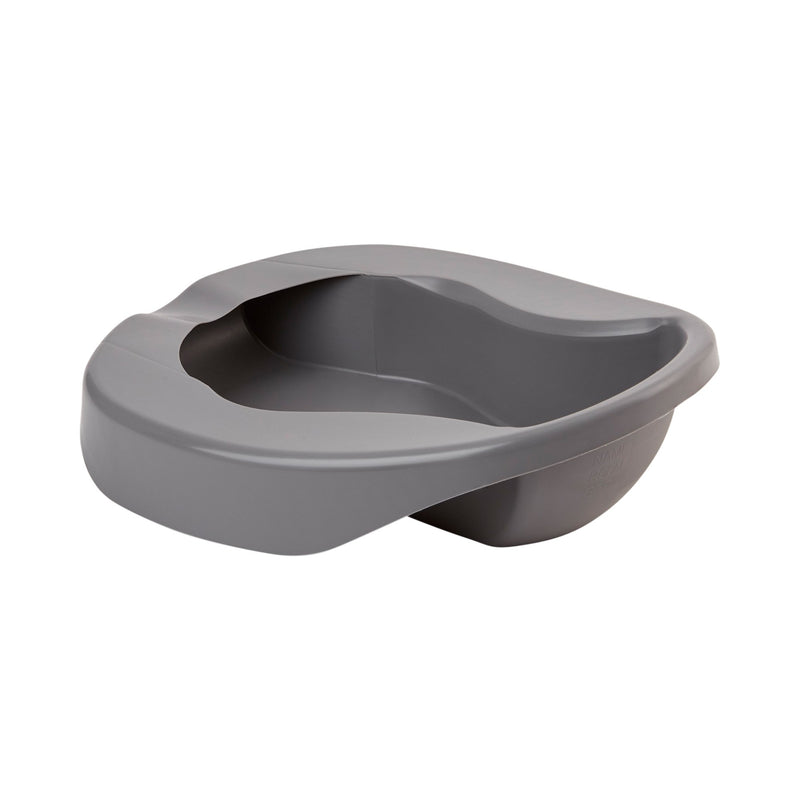 McKesson Pontoon Bedpan Graphite 2 Quart / 1893 mL (1028131_CS) 20/CS