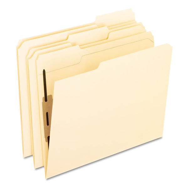 Pendaflex® Manila Fastener Folders with Bonded Lesspace Fasteners, 1 Fastener, Letter Size, Manila Exterior, 50/Box (PFXM13U1) Each