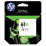 HP HP 61XL, (CH564WN) High-Yield Tri-Color Original Ink Cartridge (HEWCH564WN) Each